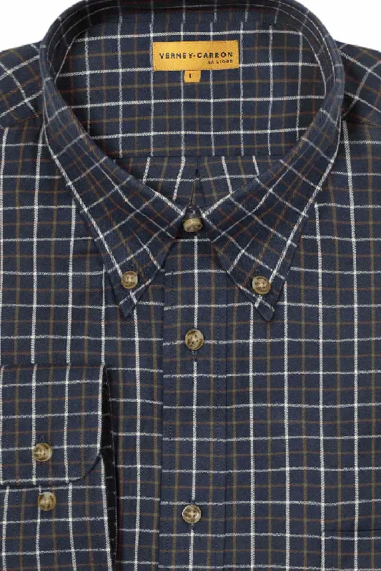 Fishing hook durable point-Verney Carron Ligny Cotton Checked Shirt