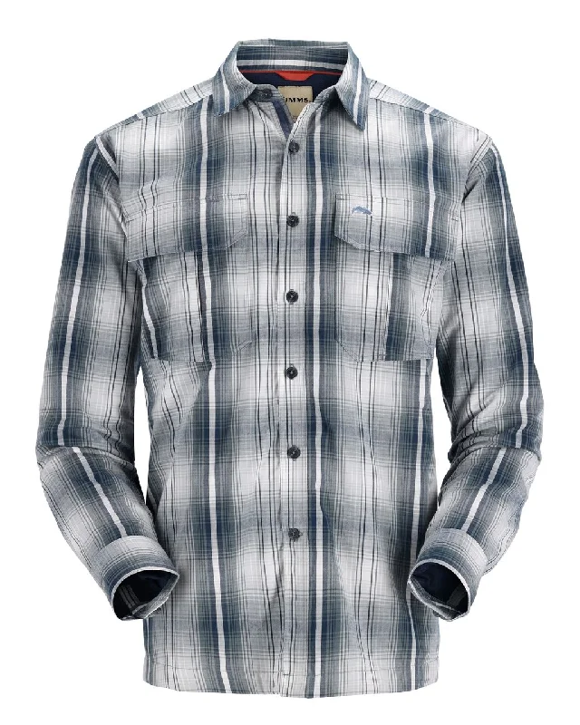 Fishing line knot hold-Simms Coldweather Shirt - Navy Sterling Plaid