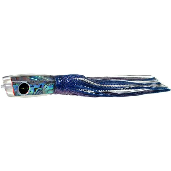 Fishing line cast steady-Black Bart 1656 Angle Medium Heavy Tackle Lure - Purple Blue Dot/White Black Dot