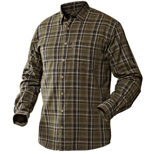 Fishing line knot hold-Seeland Edwin Shirt - Shaded Olive Check