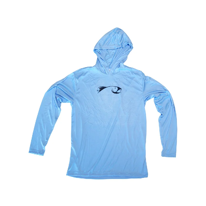 Fishing reel high grip-Sun Hoodie - Sky Blue - Wes Ashcraft Custom