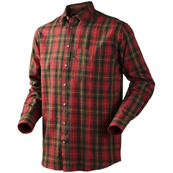 Fishing reel high grip-Seeland Pilton Shirt - Spicy Red Check