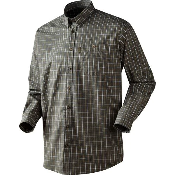 Fishing rod lightweight strap-Seeland Nigel Shirt - Pine Green Check