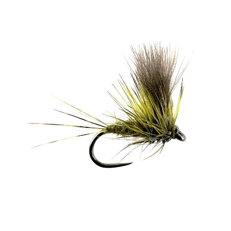 Fishing line knot power-CDC THORAX DUN - DARK OLIVE