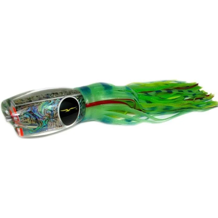 Fishing line wind resistant-Black Bart Blue Breakfast Heavy Tackle Lure - Glow/Green Chartreuse