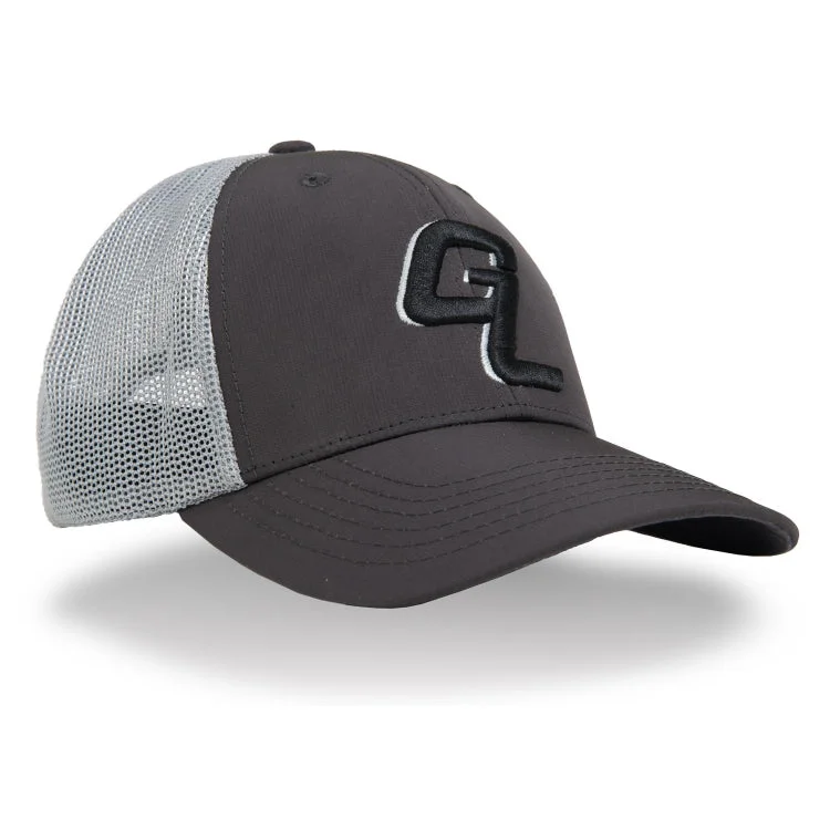 Fishing rod carrying strap-Guideline Mid Profile Trucker Cap - Charcoal/Grey