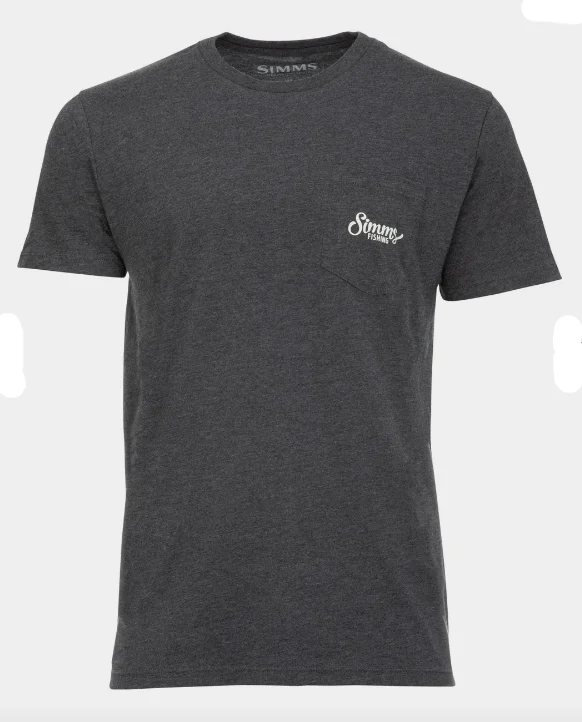 Fishing hook bait keeper-Men's Simms Two Tone Pocket Tee