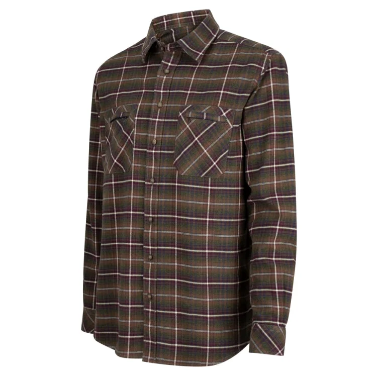 Fishing hook durable point-Hoggs Of Fife Countrysport Luxury Hunting Shirt - Olive/Wine Check