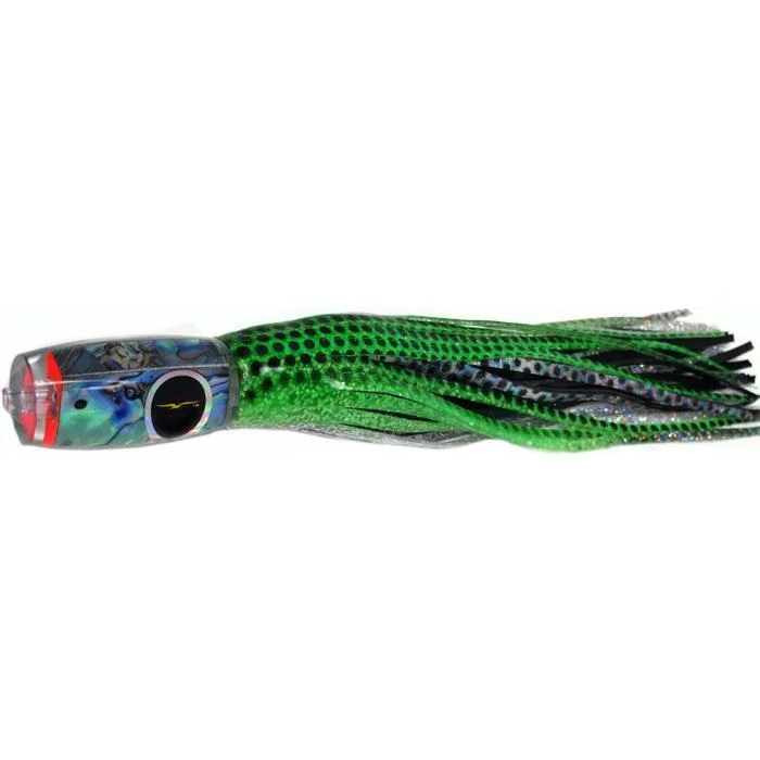 Fishing tackle rigid tray-Black Bart Mini 1656 Flat Nose Medium Tackle Lure - Green Dot/Black Dot