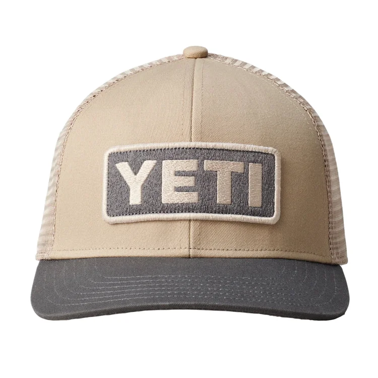 Fishing hook fine wire-Yeti Logo Badge Trucker Cap - Sharptail Taupe/Grey