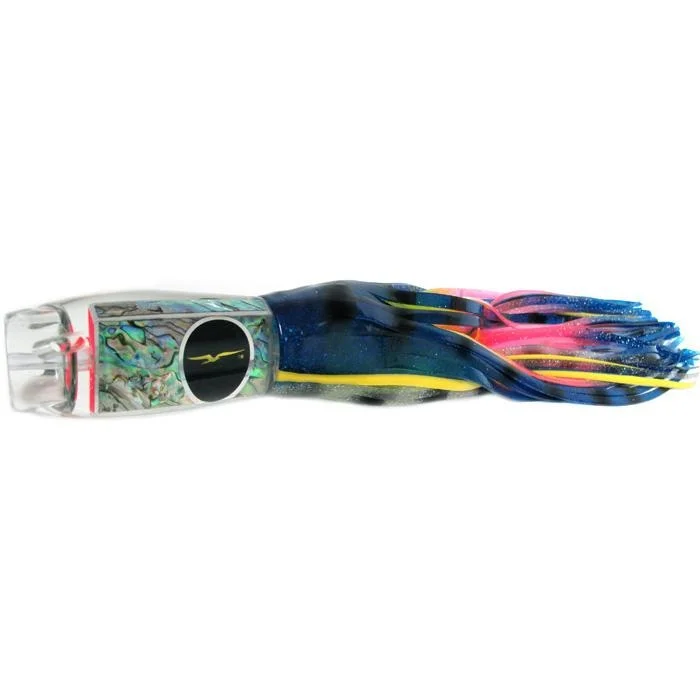 Fishing line knot reach-Black Bart Ascension ProJet Heavy Tackle Lure - Blue Yellow/Rainbow