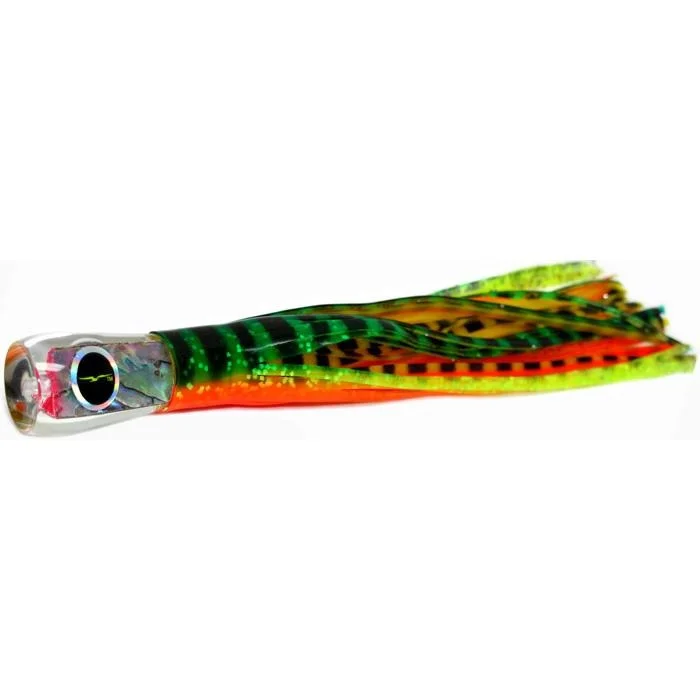 Fishing bait scent strap-Black Bart Bully Micro Bait Lure - Green Orange Tiger/Yellow Tiger