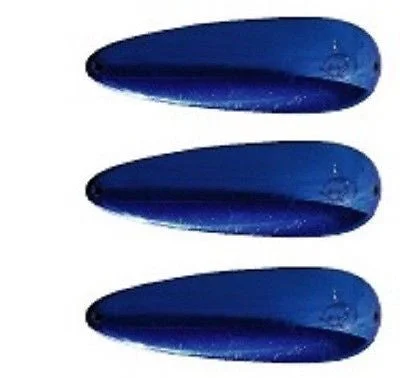 Fishing line thin grip-Three Eppinger Seadevle Blue/Blue Back Fishing Spoon Lures 3 oz  5 3/4" 60-52