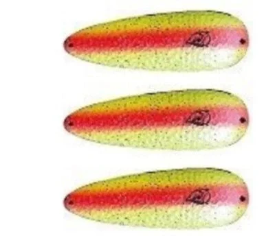 Fishing rod heavy mount-Three Eppinger Seadevlet Pearl Orange Fishing Spoon Lures 1 1/2 oz  4" 61-338