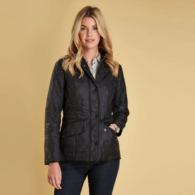 Fishing reel drag clicker-Barbour Ladies Cavalry Polarquilt Jacket - Black