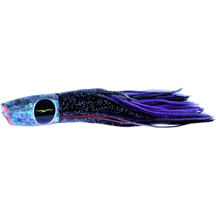 Fishing reel high spool-Black Bart Big Rock Plunger Medium Heavy Tackle Lure - Black Red/Purple Fleck