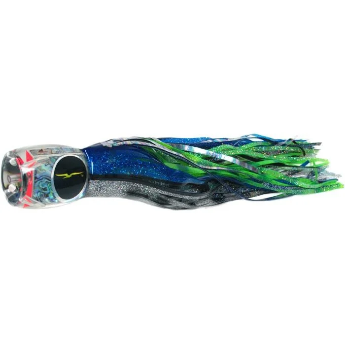 Fishing line thin control-Black Bart Abaco Prowler Heavy Tackle Lure - Blue Yellow/Green Chartreuse