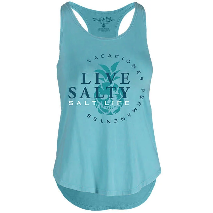 Fishing line cast strength-Salt Life Women's Permanent Vacation Tank