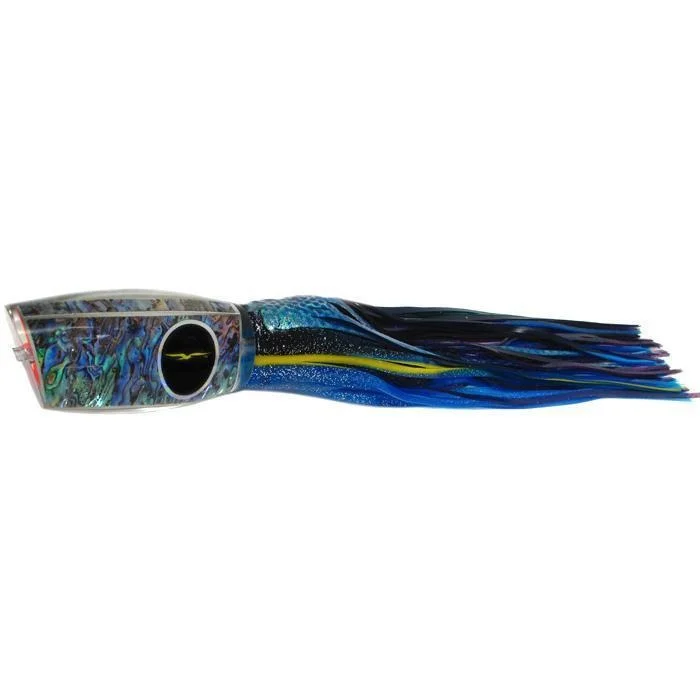 Fishing hook bait keeper-Black Bart Braziliano Heavy Tackle Lure - Black Blue Dot/Purple Fleck