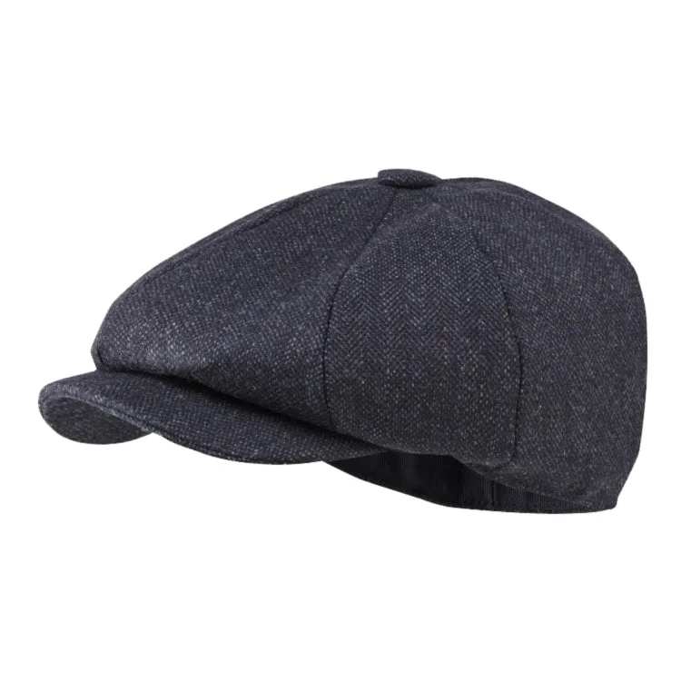 Fishing tackle rigid tray-Schoffel Ladies Newsboy Cap - Navy Herringbone