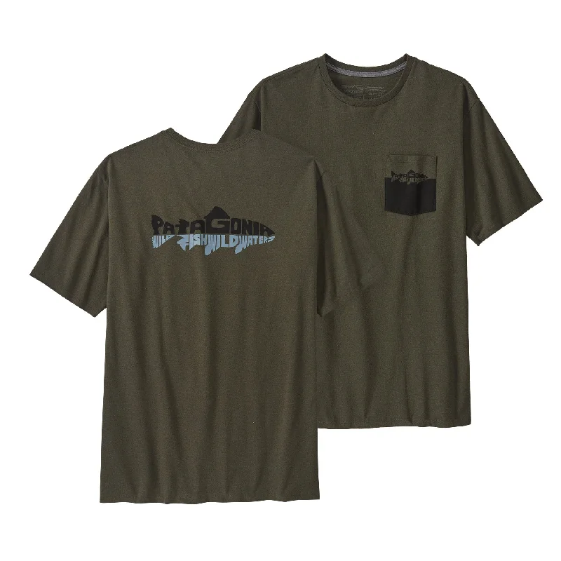 Spinning reel lightweight-Patagonia M's Wild Waterline Pocket Responsibili-Tee