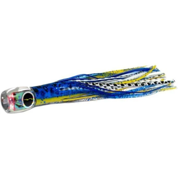 Fishing tackle multi-pocket-Black Bart Beast Micro Bait Lure - Blue Yellow/White Dot