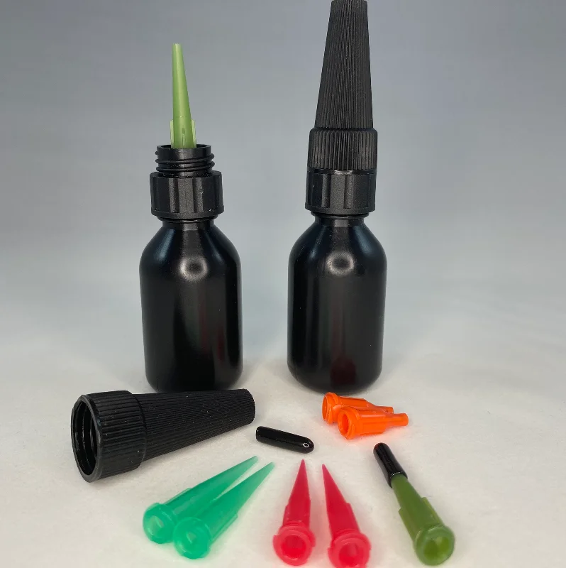 Fishing line cast balance-UV Craft Applicator Bottles 2 pack with Luer Lock Tips and Integrated Caps