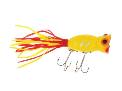 Fishing line high tension-Arbogast G760 Hula Popper Lure G760-03 Yellow - G760 G760-03 Yellow