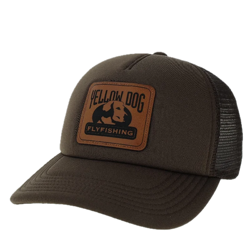 Fishing rod heavy rack-Yellow Dog Trucker Hat - Brown