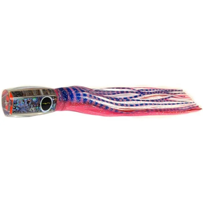 Fishing line smooth grip-Black Bart 1656 Flat Nose Medium Heavy Tackle Lure - Pink Tiger/White