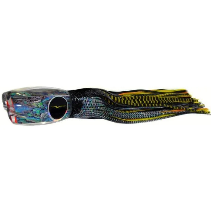 Fishing bait insulated jar-Black Bart Blue Breakfast Heavy Tackle Lure - Black Dot/Yellow Tiger