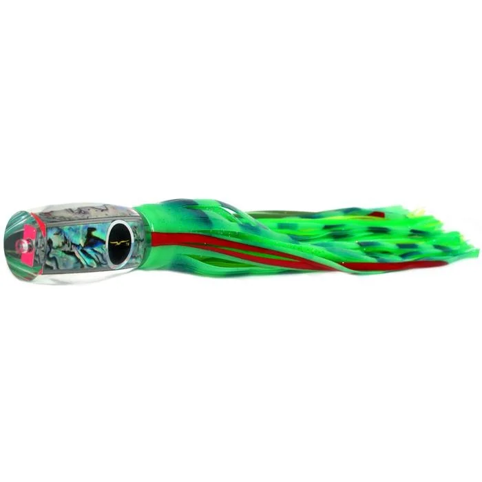 Fishing line knot grip-Black Bart 1656 Flat Nose Medium Heavy Tackle Lure - Glow/Green Chartreuse