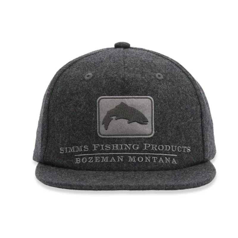 Fishing reel high spool-Simms Wool Trout Icon Cap Graphite