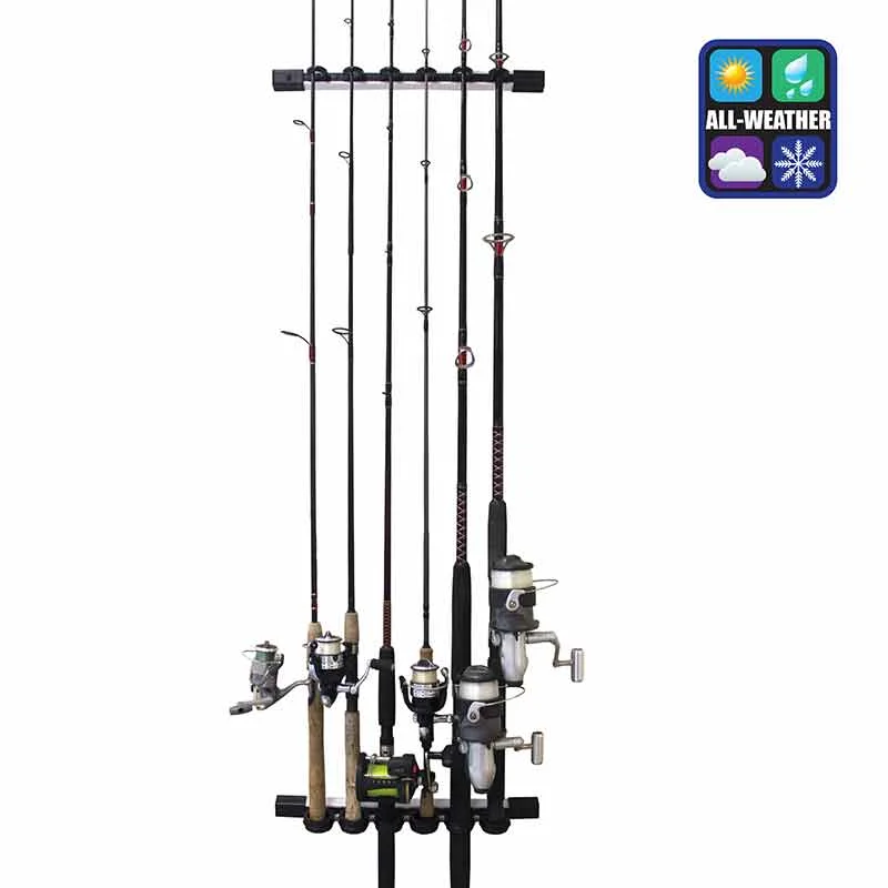 Fishing hook fine wire-ALL WEATHER 6 ROD WALL OR CEILING ROD RACK