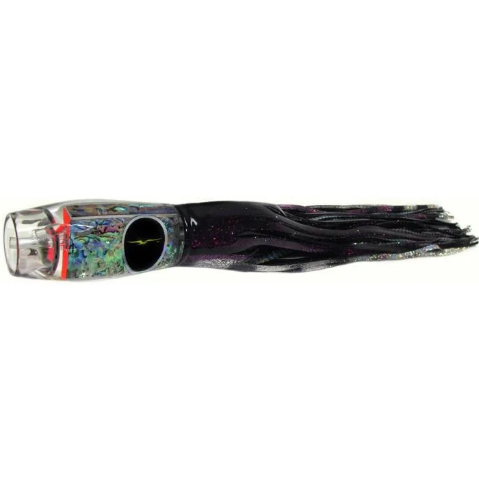 Fishing line cast reach-Black Bart Ascension ProJet Heavy Tackle Lure - Purple/Black Dot