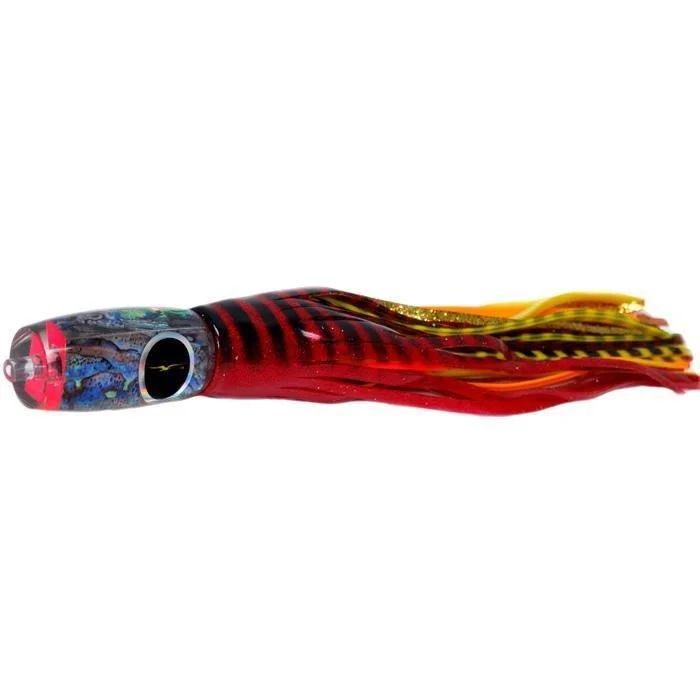 Fishing line cast power-Black Bart Mini 1656 Flat Nose Medium Tackle Lure - Red Tiger/Yellow Black Tiger