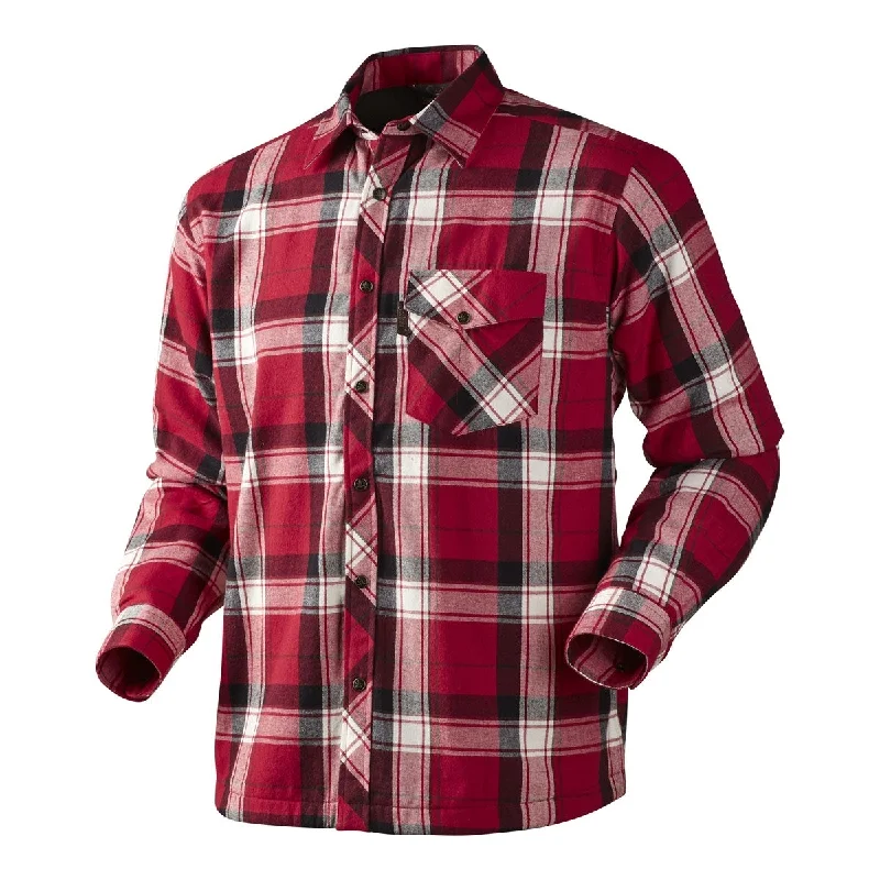 Fishing reel low control-Seeland Moscus Shirt - Chili Red Check