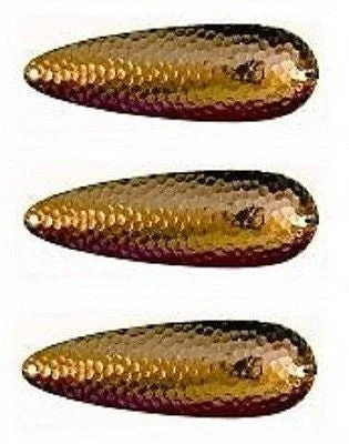 Fishing rod padded case-Three Eppinger Seadevle Nickel Red/Gold Fishing Spoon Lures 3 oz 5 3/4" 60-278