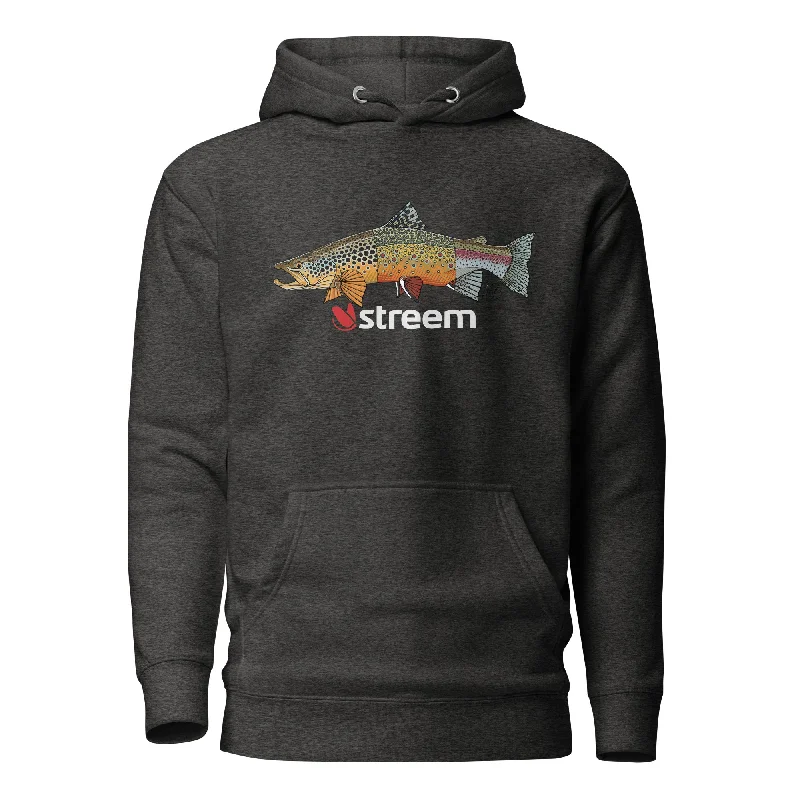 Fishing line smooth tension-Tri-Trout Premium Hoodie (Dark Colors)