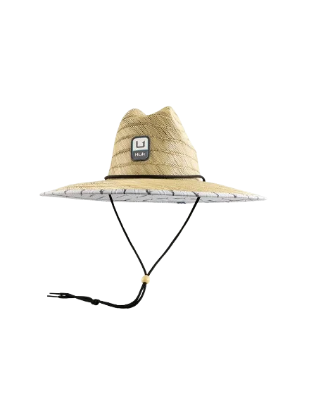 Fishing hook quick hook-Huk Printed Straw Hat