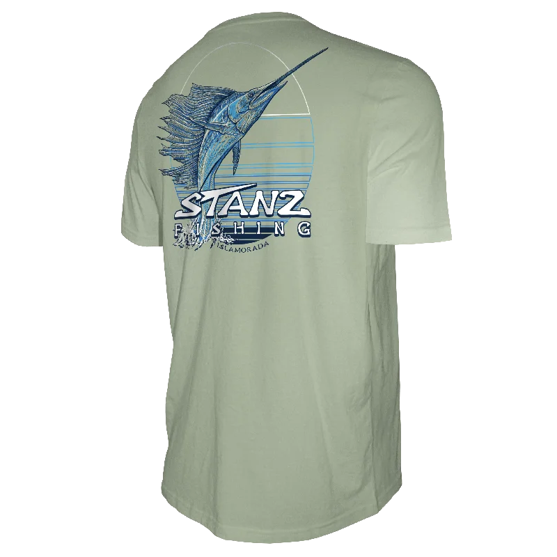 Fishing rod shore rack-Men's Short Sleeve Tee - STANZ Jumping Sail