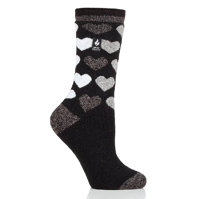 Fishing line high cast-Heat Holders Women's Jennifer Lite Heart Crew Socks